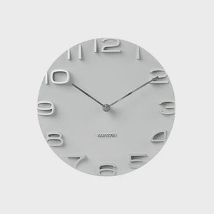 Karlsson - Wandklok On The Edge - Wit met chromen wijzers - Ø42cm