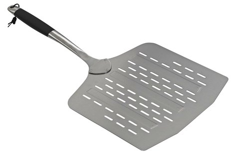 Pizzaschep met gaatjes Aluminium 66 cm.