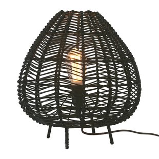 PR Home Nana tafellamp van rotan, zwart