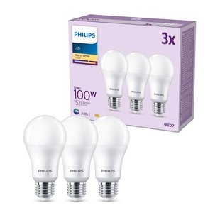 Philips LED lamp E27 13W 1.521lm 2.700K mat per 3