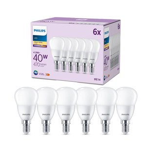 Philips LED lamp E14 4,9W 470m 2.700K mat per 6