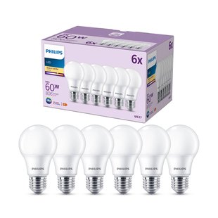 Philips LED lamp E27 8W 806lm 2.700K mat per 6 Philips LED lamp E27 8W 806lm 2.700K mat per 6