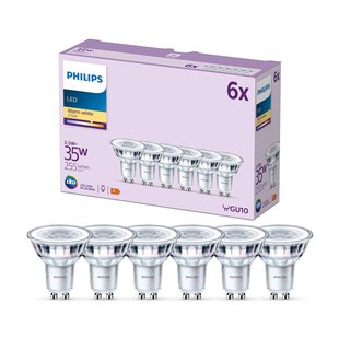 Philips LED lamp GU10 3.5W 255lm 827 helder 36° 6st