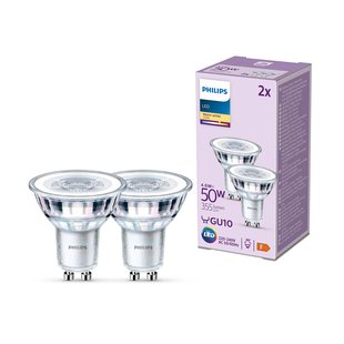Philips LED lamp GU10 4,6W 355lm 827 helder 36° 2st