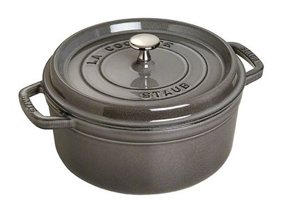Staub - stoofpan gietijzer - grafietgrijs - 24 cm