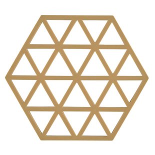 Zone Denmark - siliconen onderzetter Triangle - khaki - 16 x 14 cm