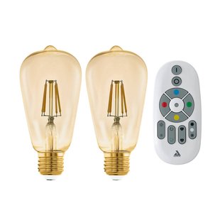 EGLO connect E27 ST64 lamp 5,5W 500lm 2200K 2st