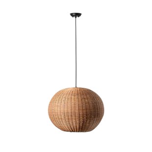FARO BARCELONA Haka hanglamp met rotan kap, Ø 53 cm
