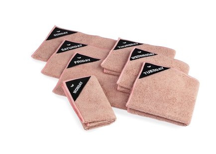 Klud - vaatdoekjes - set van 7 - roze