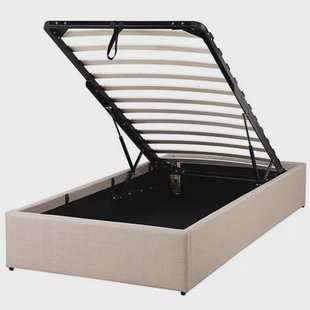 Beliani - DINAN - Kinderbed - Lichtbruin - 90 x 200 cm - Polyester