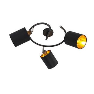 QAZQA Smart moderne plafondlamp zwart incl. 3 WiFi B35 - Lofty QAZQA Smart moderne plafondlamp zwart incl. 3 WiFi B35 - Lofty
