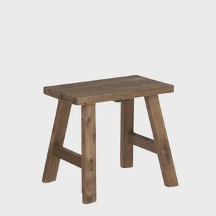 Mica Decorations Bold Houten Krukje - L38 cm - Gerecycled Hout