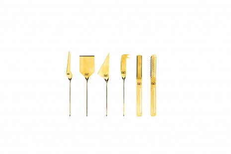 Style de Vie - kaas- en botermessenset - 6-delig - goud