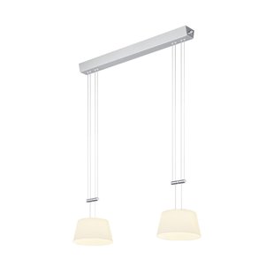 BANKAMP LED hanglamp, 2-lamps, nikkel