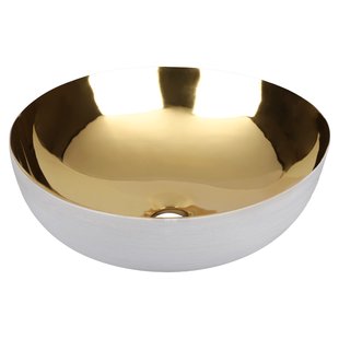 Waskom Differnz Shine Goud/Wit 40 x 13,5 cm