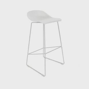 Livin24 Barkruk Ellen wit Scandinavisch design 76 cm