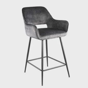 PTMD - Barkruk Fal - Grijs - 60x54x95cm