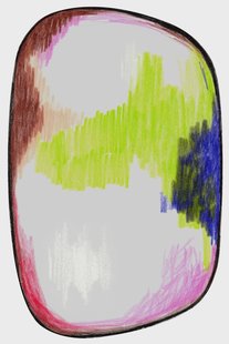 Moooi Carpets - Scribble Green Blue Pink - 200x300 cm Rond Vloerkleed Moooi Carpets - Scribble Green Blue Pink - 200x300 cm Rond Vloerkleed