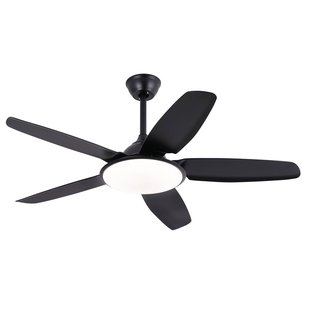 Lucande LED plafondventilator Divian, zwart, DC, stil, CCT