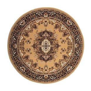 Interieur05 Vintage Vloerkleed Bruin Rond - Perzisch - Retro - Nain