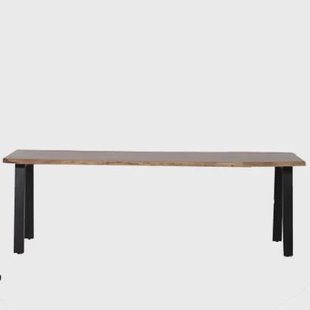 Giga Meubel - Eettafel Acaciahout - 160x90x77cm - Zwart Metaal - Lars
