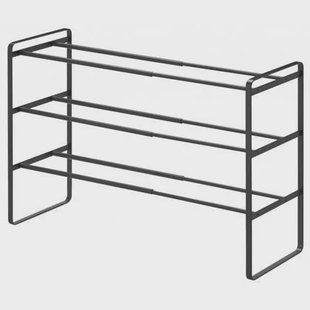 Yamazaki Schoenenrek Uitschuifbaar - Frame - 3 niveaus - Zwart