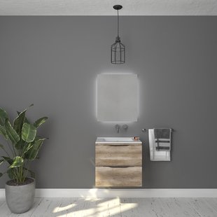 Badkamermeubelset Gliss Design Hera Mat Zwart 80cm 2 Laden Oud Grijs Eiken (Keuze Wastafel)