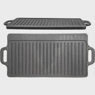 Gietijzeren Grillplaat Dubbelzijdig - 45cm x 23cm - KitchenCraft | Cas