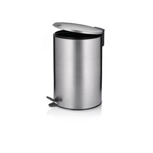 Kela Pedaal Afvalemmer, 12 L, Zilver | Mats