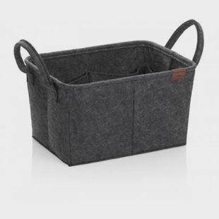 Kela - Mand, 35 x 25 cm, Vilt, Donkergrijs - Kela | Fay Kela - Mand, 35 x 25 cm, Vilt, Donkergrijs - Kela | Fay