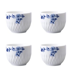 Blauw Vouw eierdopje set van 4