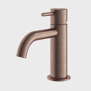 Wastafelmengkraan Hotbath Archie Zonder Waste Geborsteld Koper PVD