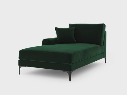 Chaise longue Madara links velvet | Mazzini Sofas
