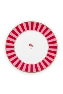 Pip Studio Love Birds Gebaksbord Rood/Roze 17 cm
