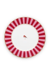 Pip Studio Love Birds Ontbijtbord Rood/Roze 21 cm