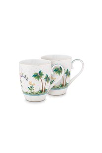 Pip Studio Set/2 Mokken Groot Jolie Stippen Goud Blauw Pip Studio Set/2 Mokken Groot Jolie Stippen Goud Blauw