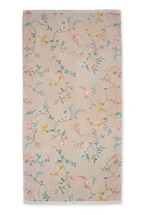 Pip Studio Grote Handdoek Les Fleurs Khaki 70x140 cm