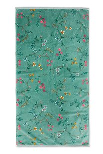 Pip Studio Grote Handdoek Les Fleurs Groen 70x140 cm