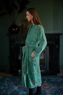 Pip Studio Badjas Les Fleurs Groen M Pip Studio Badjas Les Fleurs Groen M
