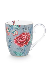 Pip Studio Flower Festival Mok XL Lichtblauw Pip Studio Flower Festival Mok XL Lichtblauw