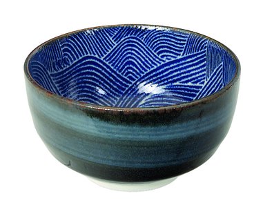 Japanse Porseleinen Kom - Seigaiha - 475ml 12.8 x 6.8cm