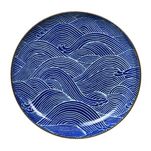 Japans Porseleinen Bord - Seigaiha - 25 x 3cm