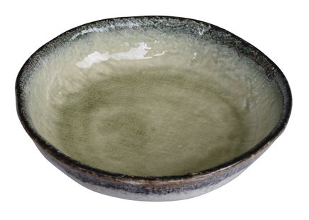 Handgemaakte Groene Yamasaku Schaal - Porselein 18.5 x 4cm