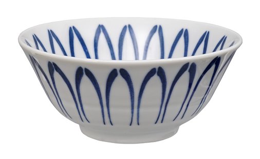 Keramische Kom met Blauwe Patronen - Mixed Bowls - 500ml - 15 x 7cm