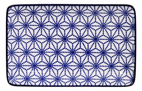 Rechthoekig bord - Nippon Blue - Tokyo Design Studio - 21 x 13.5 cm