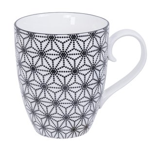 Mok met Sterrenpatroon - Tokyo Design Studio - Nippon Black - 380ml 8.5x10.2cm