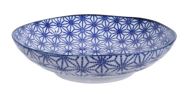 Diep Pasta Bord Nippon Blue - Tokyo Design Studio - Ster Patroon - 21 x 5.2cm