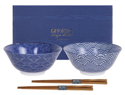 Japanse tayokommen set - Tokyo Design Studio - Nippon Blue - 15.2 x 6.7cm