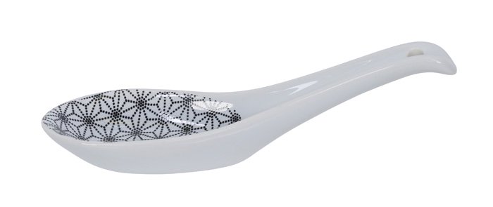 Aziatische lepel - Tokyo Design Studio - Nippon Black - Sterrenpatroon - 13.8 x 4.8 cm