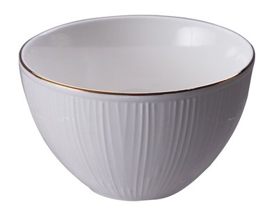 Porseleinen Kom Nippon White - Wit met Gouden Lijnen - 350ml 11.4cm